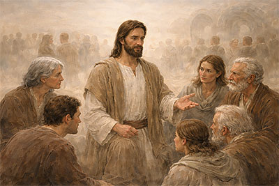 Jesus organizing missionary work in the Spirit World